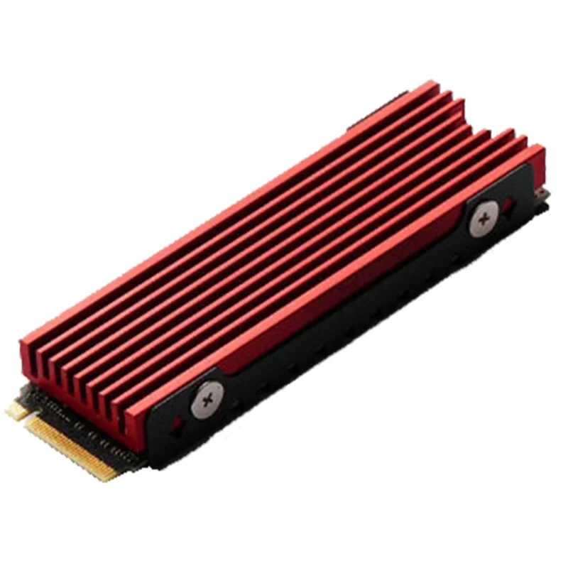 M.2 2280 NVMe Heatsink M.2 SSD Heatsink Cooling Pad Aluminum Dissipation with Thermal Pad for M2 2280 Ssd Red