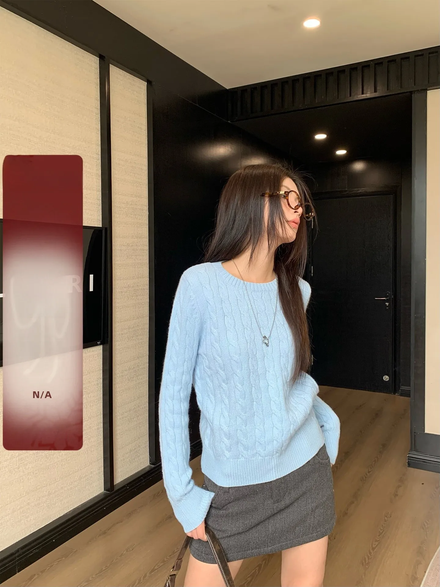 

Loose Women's Long Sve Knitted Sweater round Ne Casual Sle Inner Wear Top Autumn Winter Faion Comfortable Polyester