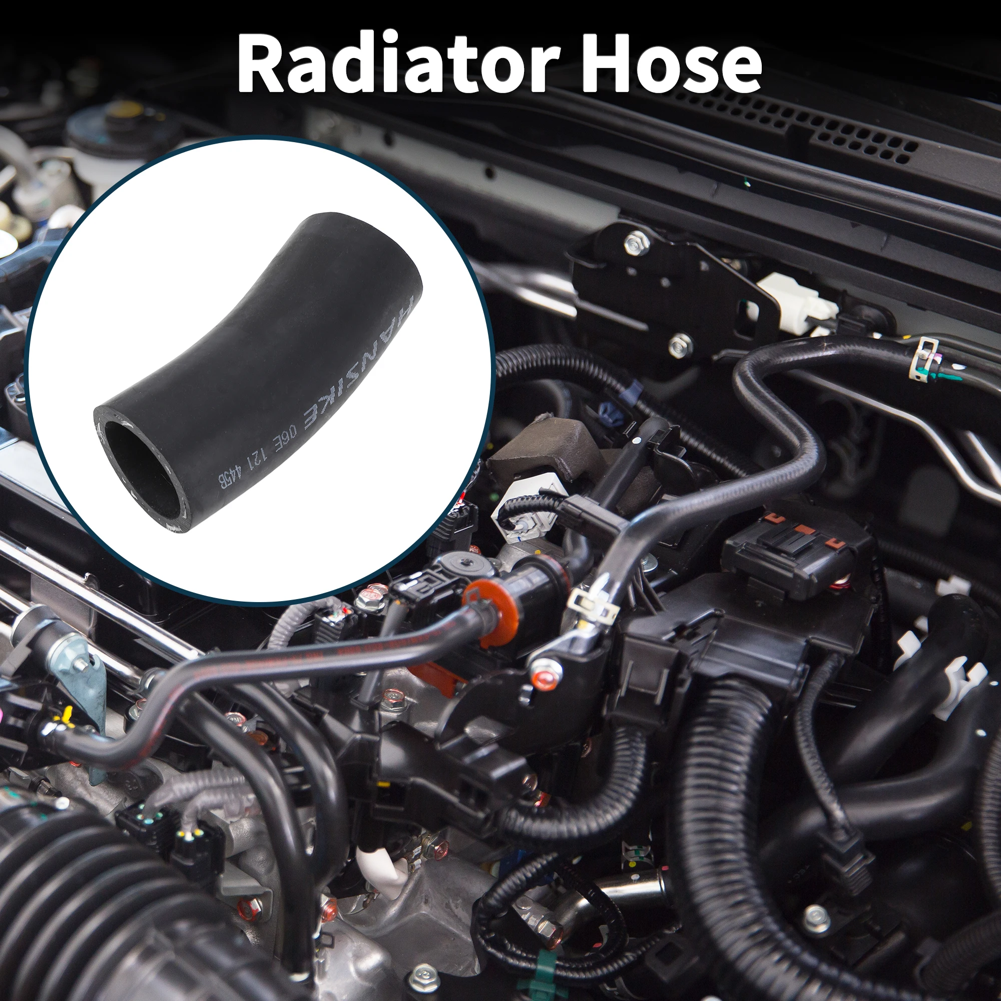 

UXCELL Radiator Hose Coolant Pipe for Audi A4 2006-2008 No.06E121445B Rubber Black 1 Pc