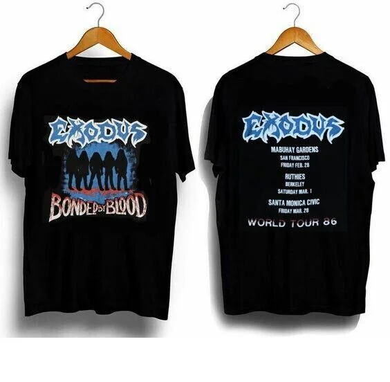 2 sided EXODUS 1986 tour T SHIRT, metal band shirt