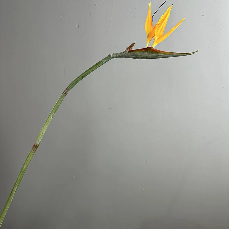 4 Stück Simulationsblumen 97cm PU Paradiesvogelzweig Künstliche Blume Einkaufszentrum Dekoration Künstliche Gelbe Paradiesvögel – Detail 9