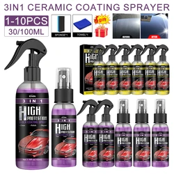 3 In 1 Car Ceramic Coating Spray 100ml Auto Nano Ceramic Coating Car Nano Spray Car Scratch Repair Body Compound Scratch Repair