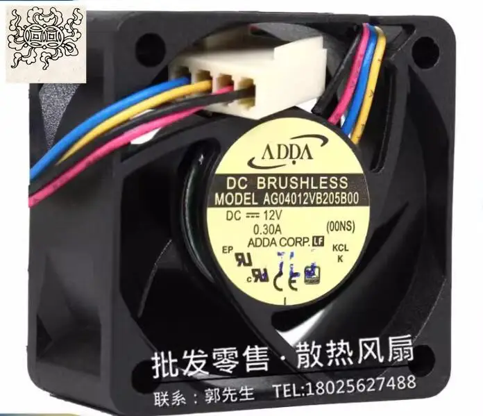 

Ltsf For ADDA AG04012VB205B00 DC 12V 0.30A 40x40x10mm 4-Wire Server Cooling Fan