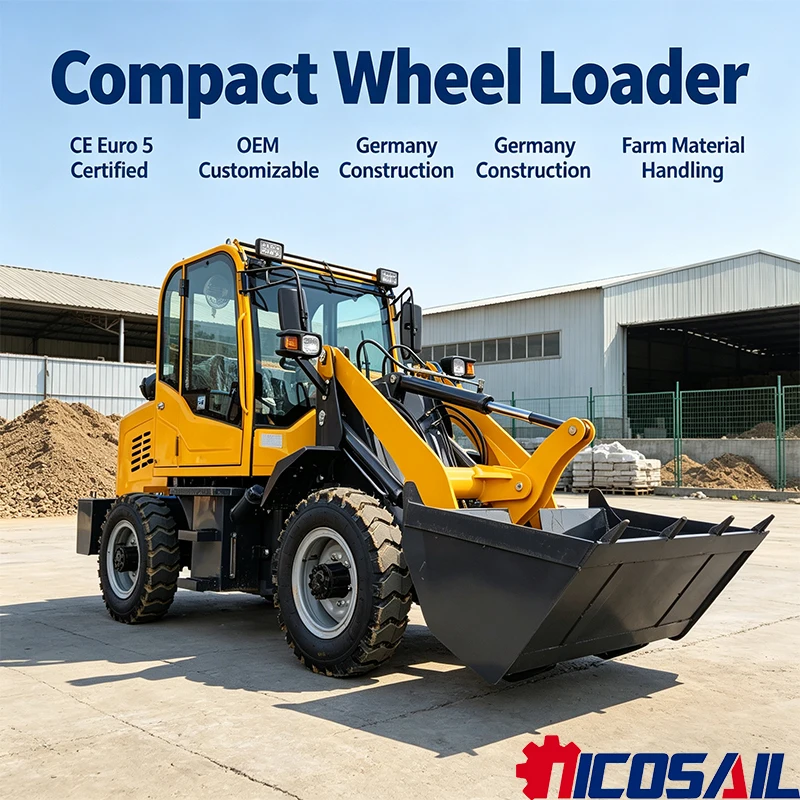 Compact Wheel Loader CE Euro 5 Certified OEM Customizable for Germany Construction Farm Material Handling