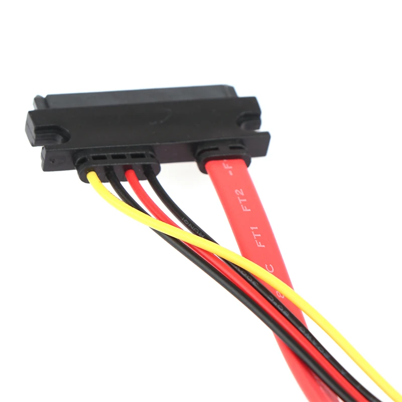 2 en 1 datos SATA de 7 pines + 2,0mm 4 pines Combo de alimentación 7 + 15 pines 22P SATA conector CD/DVD HD Cable de disco duro 20/40cm
