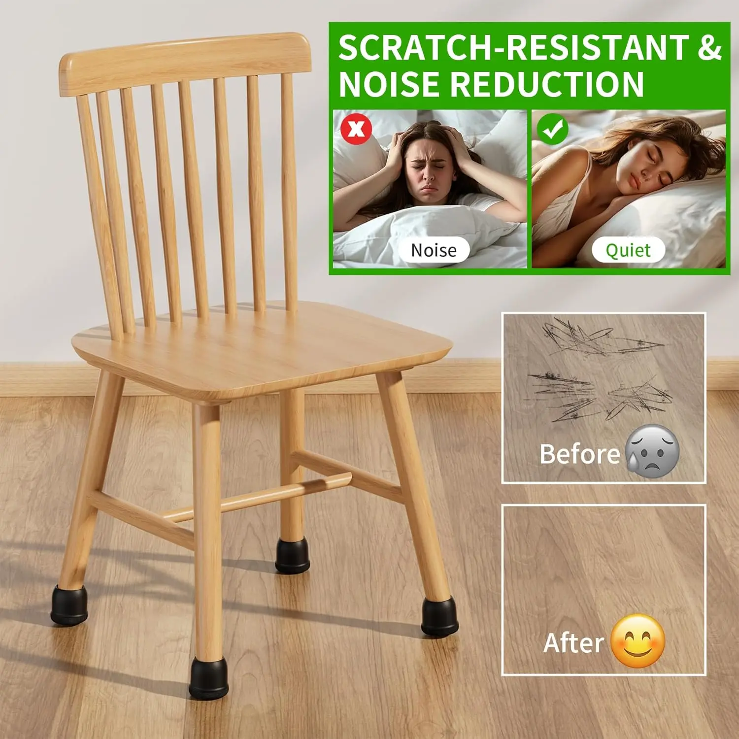 8 pçs mesa redonda cadeira perna protetor de chão pé capa preto anti-deslizamento pés de móveis de silicone sem arranhões para pisos de madeira