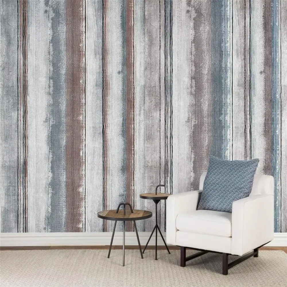 Custom Modern retro vertical stripes geometric tv background Wallpaper For Walls 3D Bedroom Living Room Backdrop Wall Painting