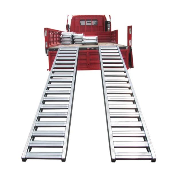 rubber track crawler aluminum ladder loading ramps mobile aluminium trailer ramp