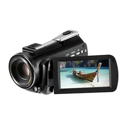 Ordro AC5 Professional Handheld Camcorder HDV 4K Video Camera 12X Optical Zoom CMOS Video Recorder