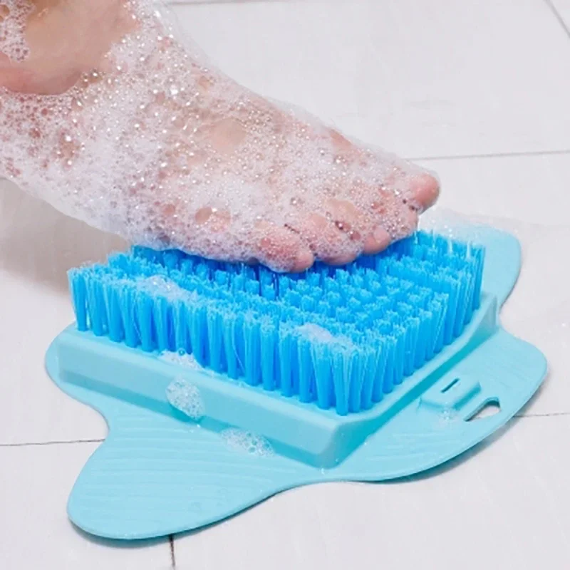 Spazzola per piedi in silicone Pantofole per massaggio Scarpe da bagno Spazzola per piedi in pietra pomice Rimuovi la pelle morta Doccia per piedi Scrubber con ventosa