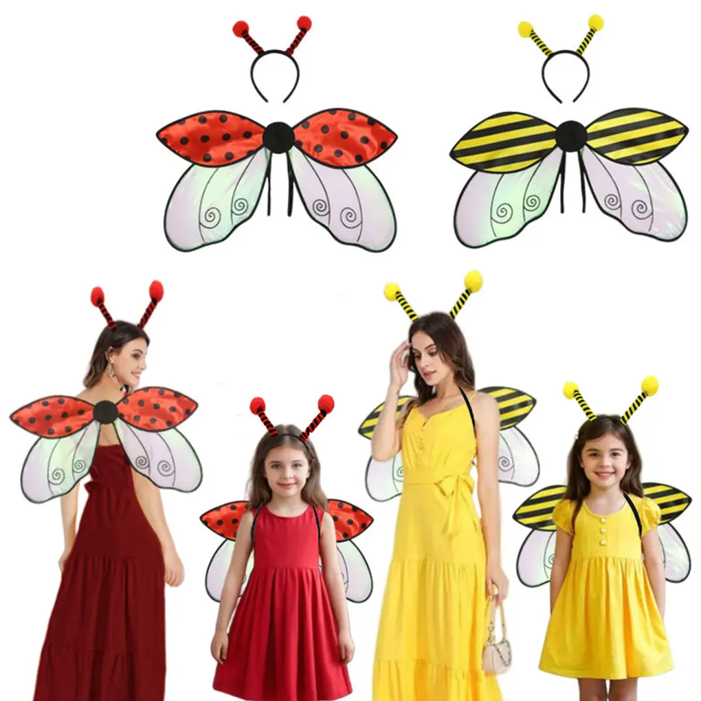 Ladybug Insect Wing Costume Costume Girls Cosplay Dress Kids Cartoon Inspired Role Play for Halloween Carnival