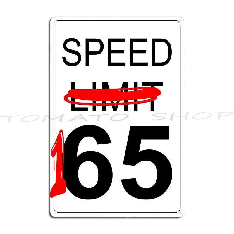 Speed Limit Metal Plaque Poster Kitchen Living Room Rusty Create Tin Sign Poster