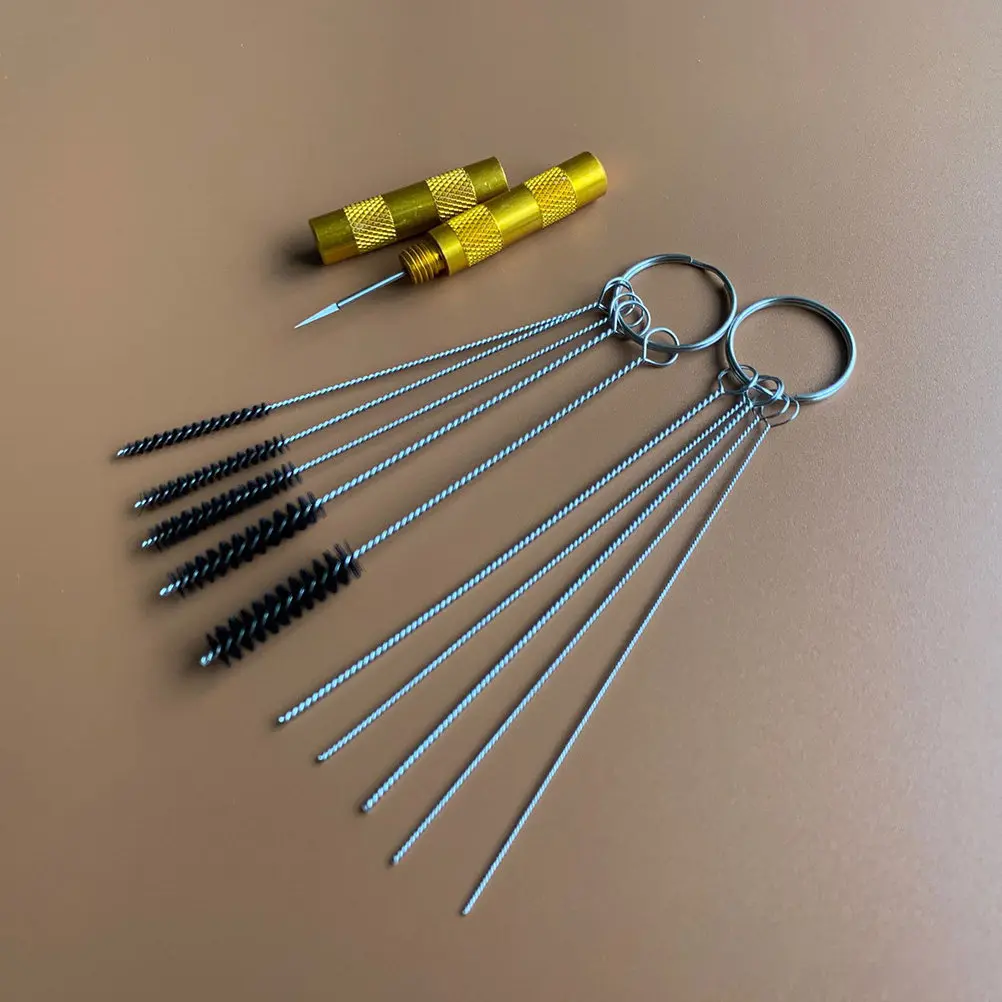 1 set Airbrush Cleaning Kit High-Quality Alloy Copper Rust-Free Needle Tool For Nozzle Blockage Removal Cleaning Brush Set