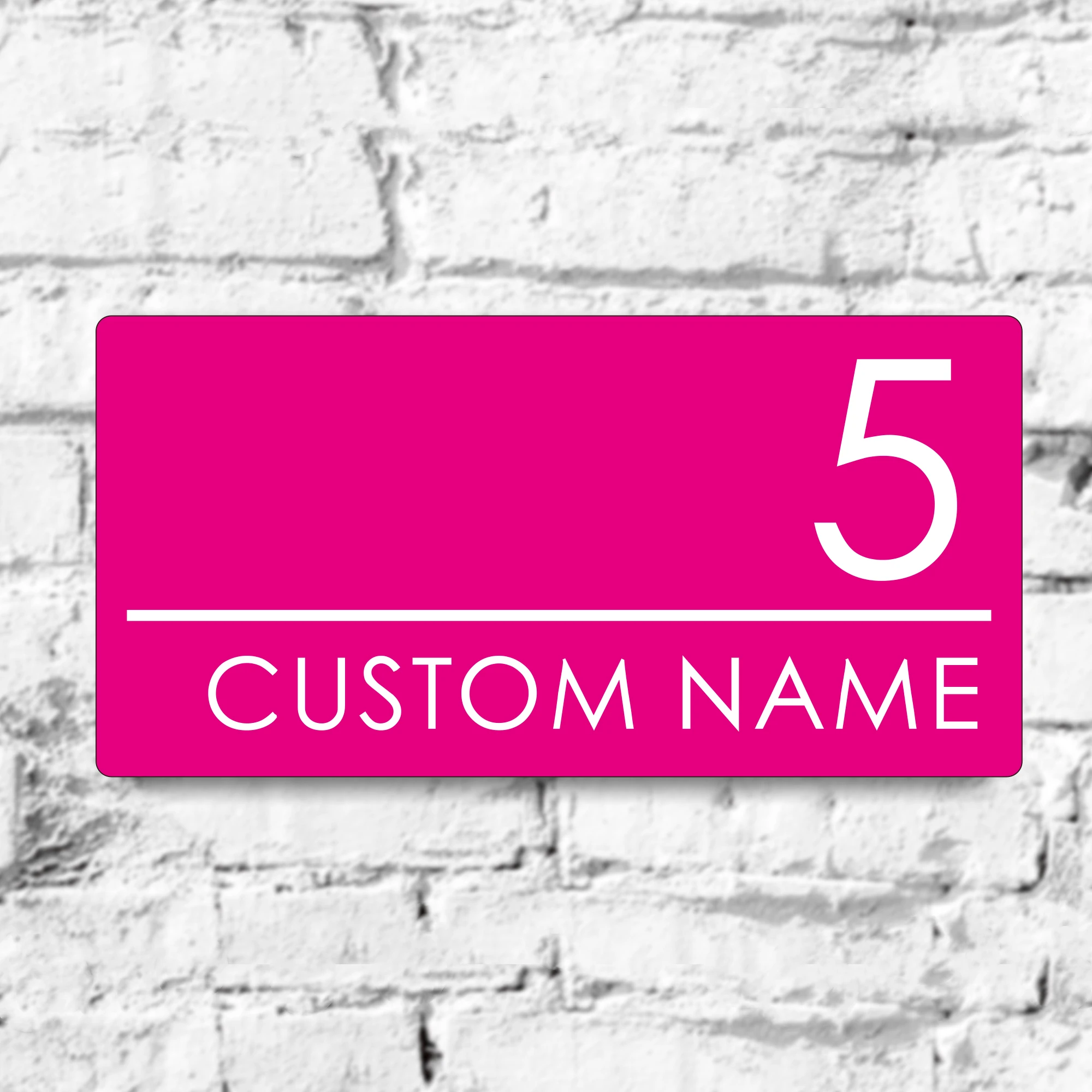 

Табличка настенная розовая, цветная, под заказ