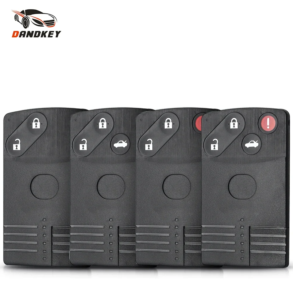

Dandkey 1Pcs Smart Remote Car Key Card Shell Fob For Mazda 5 6 8 CX7 CX-9 RX8 Miata MX5 Verisa MPV 2/3/4 Buttons Fob MAZ24 Case