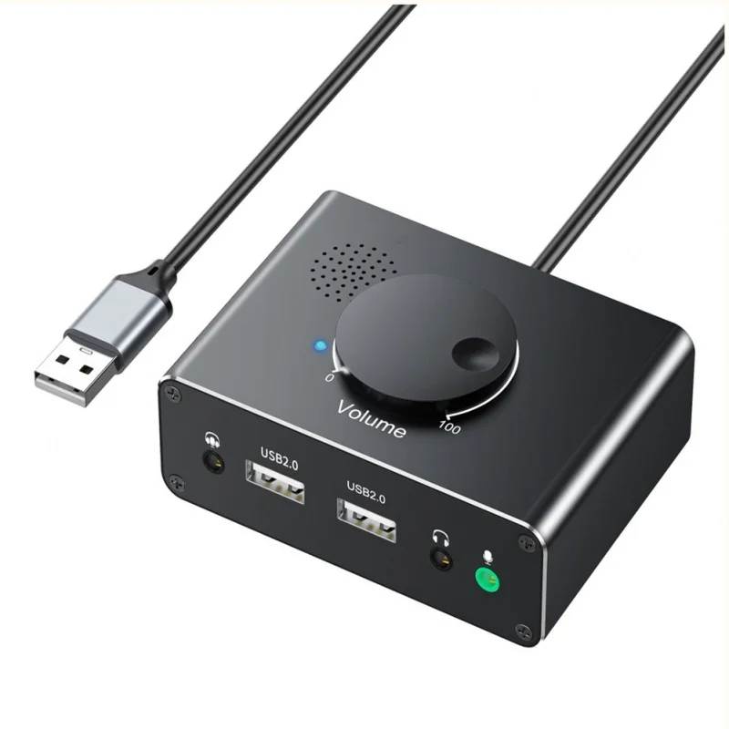 

Z USB External Sound Card 3 Ports USB 2.0 to 3.5mm Sound Card with Volume9418
