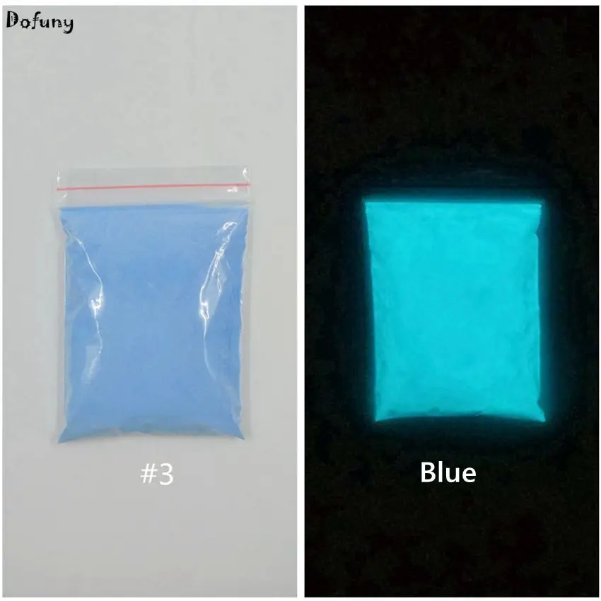 Brilho luminoso em pó super brilhante #3 azul fluorescente pó para diy resina cola epoxy unha polonês noctilucent pigmento