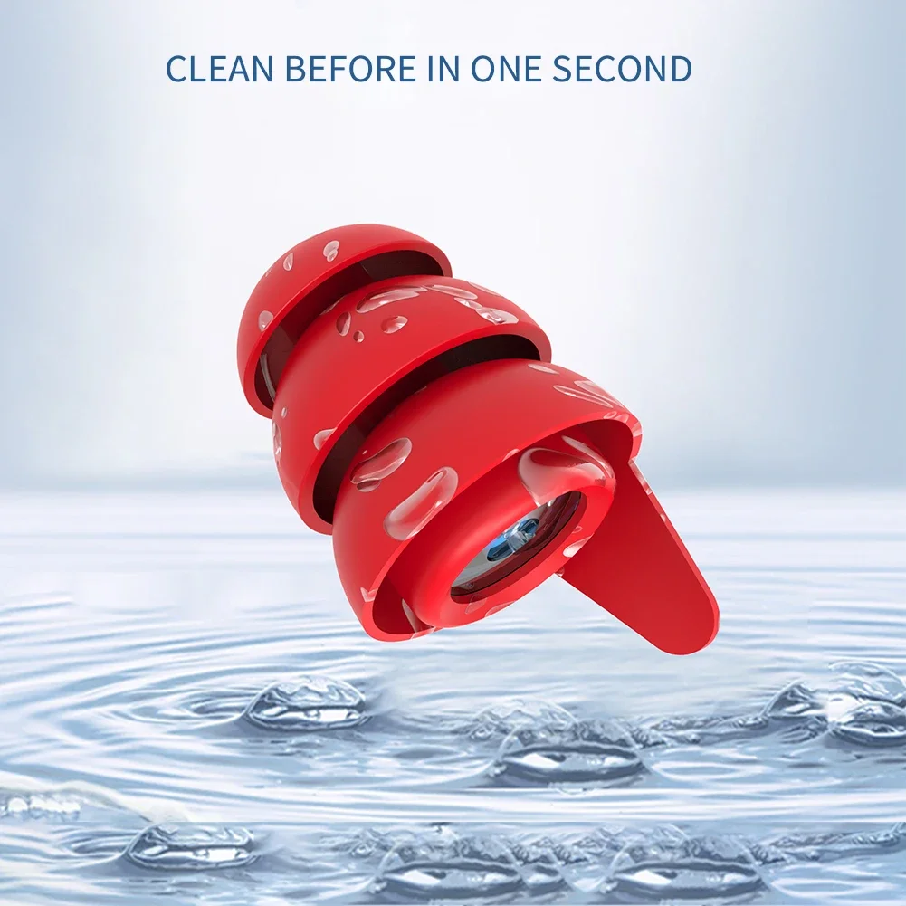 Reusable Silicone Earplugs Noise Cancelling Water Resistant Comfortable 2 Pairs Travel Sleep Study Work Ear Tips