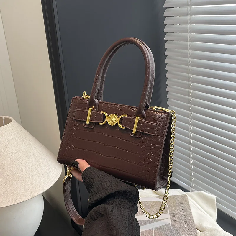 

New Crocodile Pattern Large-capacity Handbag, Light Luxury Versatile Oblique Span Bag Fashionable Women's Bag