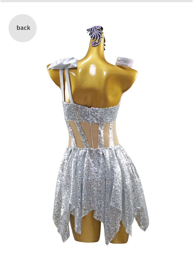 Kostüm für Mädchen 2026 Lateinamerikanisches Tanzkleid Damen-Wettbewerbskleidung Koreanische Partykleidung Eleganter Sport- und Ballsaalanzug – Detail 10