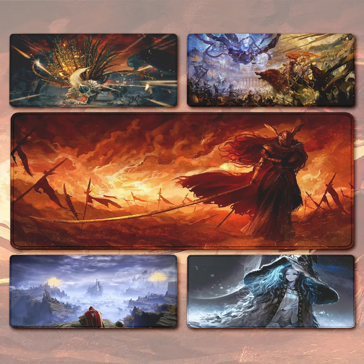 Grande Anime Gaming Mouse Pad, Mousepad, Acessórios de Mesa, Escritório, Computador, Mesa, Mesa, Mat, Gamer, Elfos Anel, Anel