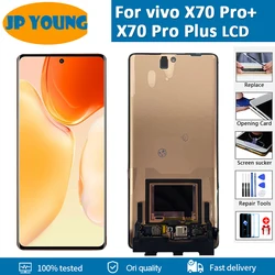 Original 6.78''AMOLED For vivo X70 Pro Plus V2145A LCD Display Touch Screen Digitizer Assembly Replacement for X70Pro+ V2114 LCD