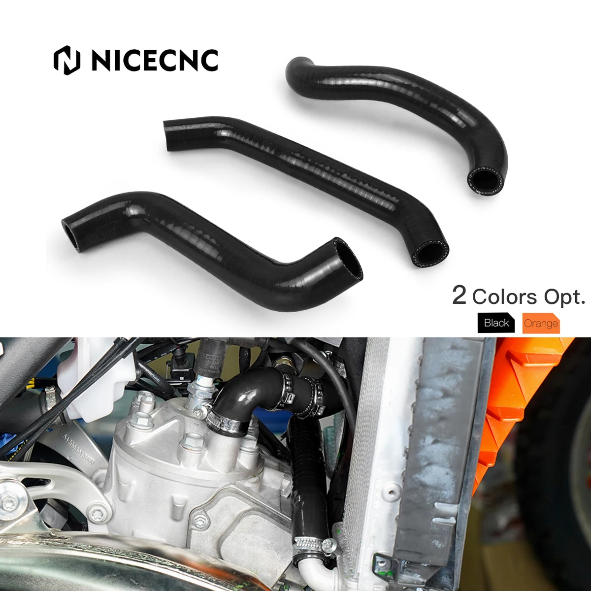 

NiceCNC For Husqvarna FE350 FE350S FE350W FX350 2024 FC 350 250 2023-2024 FC350 Heritage 2023 Silicone Radiator Coolant Hose Kit