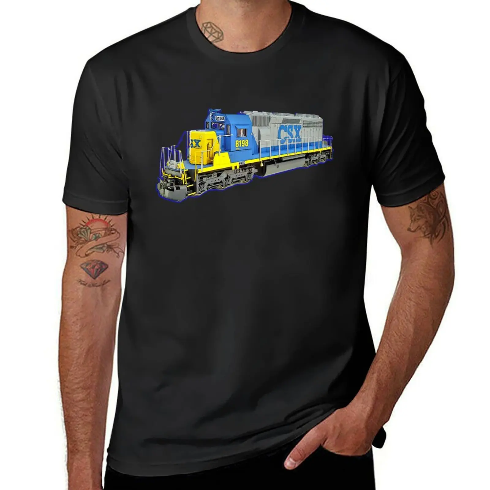 

Freight Train CSX Engine T-Shirt Aesthetic clothing anime clothes mens white t shirts