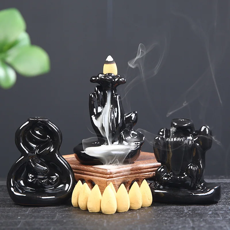 Reverse Flow Incense Burner, Aromatherapy Burner, Creative Ceramic Incense Insertion Burner, Ornament