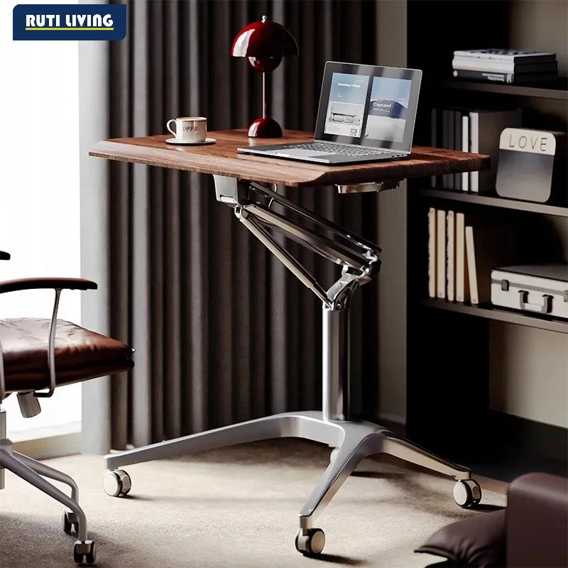 Pneumatic Lifting Table Standing Minimalist Conference Room Podium Table Sofa Bedside Movable Desk Business Classroom Lectern