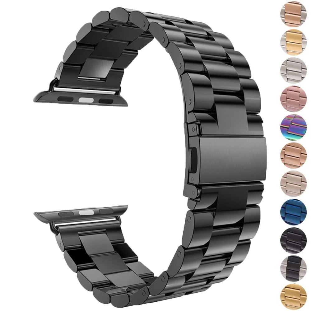 

Stainless Steel Watch Strap For Apple watch band 41mm 45mm 40mm 44mm 38mm 42mm Sport Bracelet for iWatch series 7/6/SE/5/4/3/2