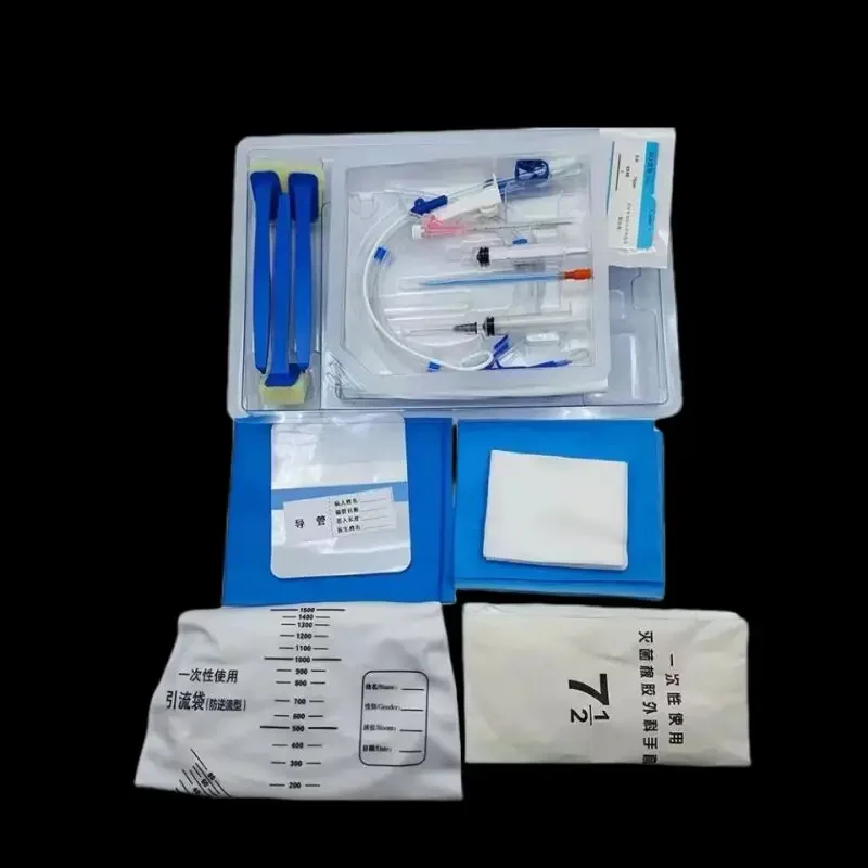 Disposable Chest and Abdominal Cavity Pigtail Retention Drainage Catheter Packs Abdominal Cavity Drainage Catheter