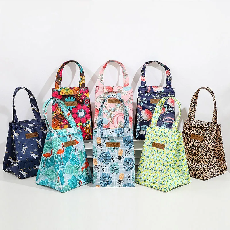 New 1PCS Lunch Thermal Small Bag Insulated Lunch Bag  Adults for Work Bento Food Bag Keeps Cold and Heat WCB02