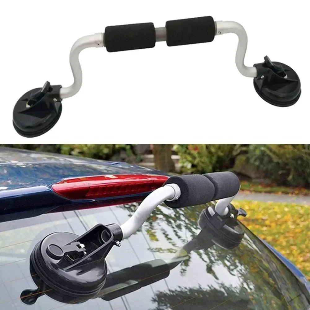 

Kayak Roof Rack Strong Suction Boat Load Assist with Foam Rollers Roller Loader for Mounting Kayaks and Canoes To Car Tops-Black