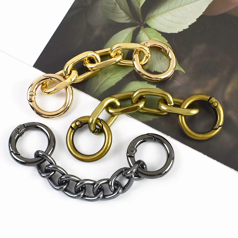 

2/4/10Pcs Fashion Metal Bag Chain With Spring Ring Underarm Bags Shoulder Strap Handbag Extension Chains DIY Craft Hardware Kit