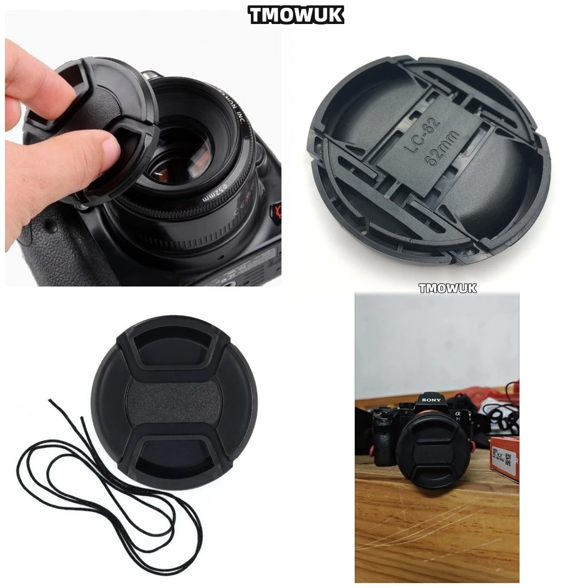 

For OLYMPUS PEN E-P1234567 E-M E-3 OM-2N OM10 Camera Lens Cap Protective Cover Center Pinch Snap-on 49mm 52 55 58 62 67 72 77 82