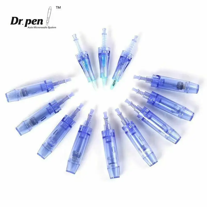 10pcs Blue Dr.pen Ultima A1 Needle Cartridges Skin Renew Microneedle Derma Pen Replacement Tattoo Tips MTS