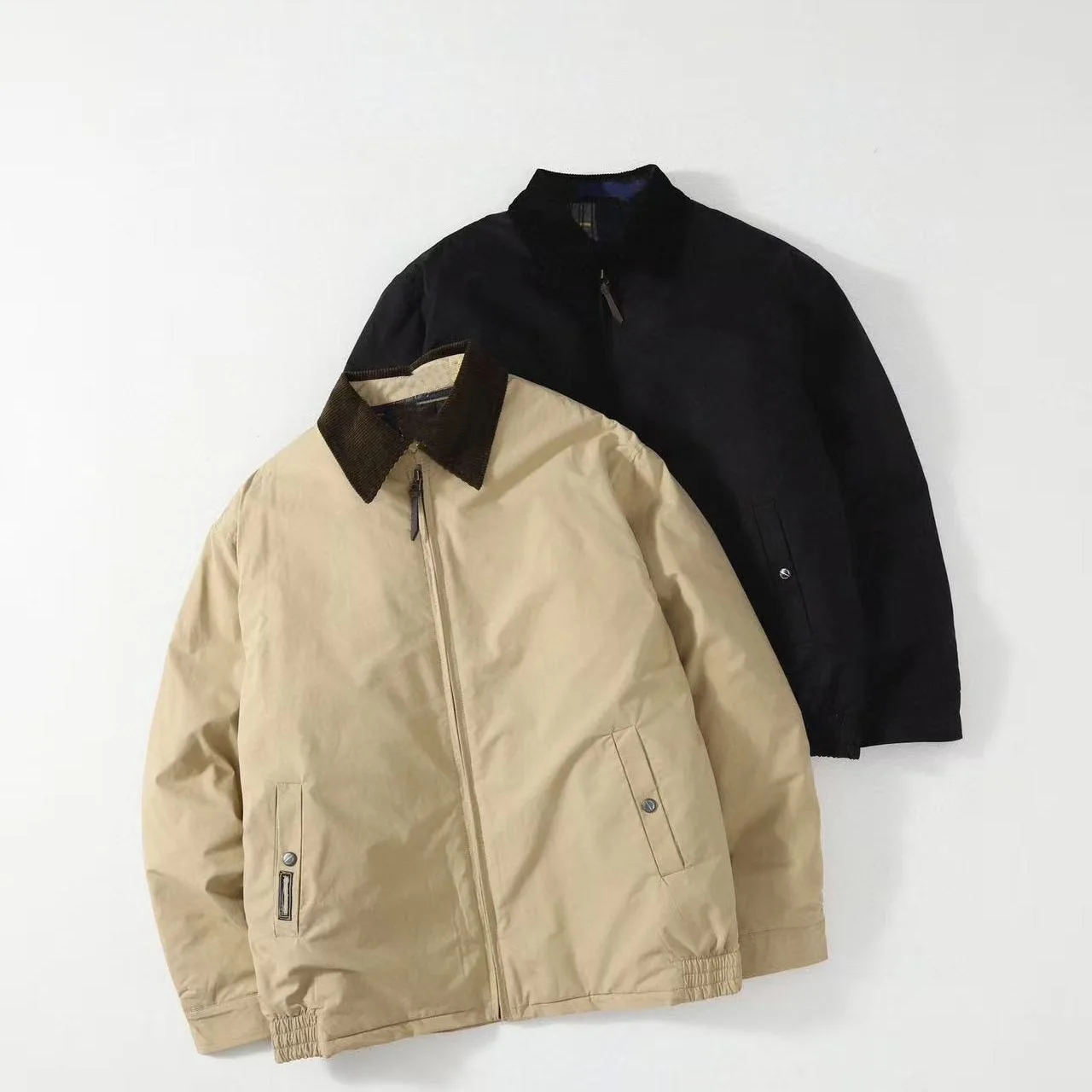 

Original Corduroy Collar Retro Money Style Men's and Women's Cotton Jacket New