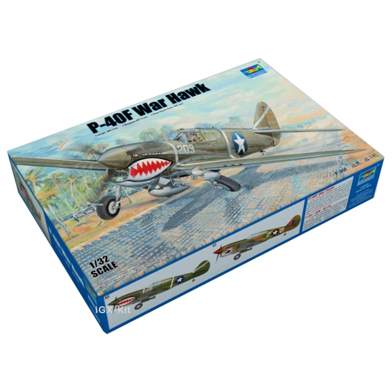 Trumpeter 03227 1/32 Scale P40 P-40F War Hawk Fighter Handmade Gift Toy Craft Hobby Military Assembly Plastic Model Building Kit