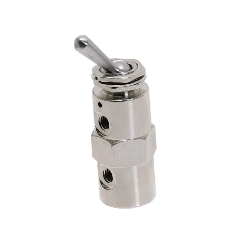 TAC2-4V Exhaust valve 2 Position 5 Way Toggles Mechanical Cylindrical Air Pneumatic Valve Switch W Fiittings