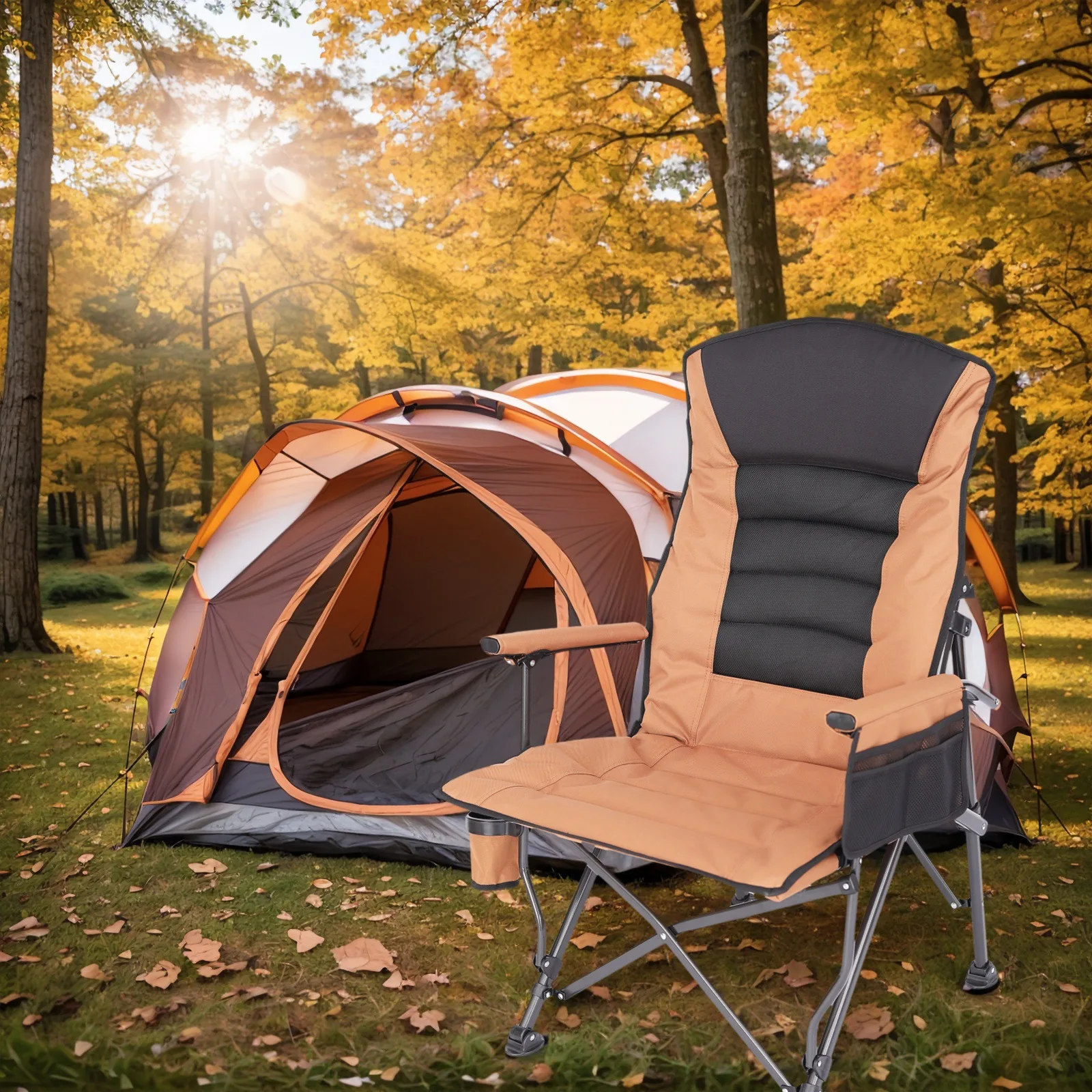 Portable Storage Foldable Leisure Chair Adjustable Backrest Oxford Cloth Outdoor Camping Household Balcony Furniture