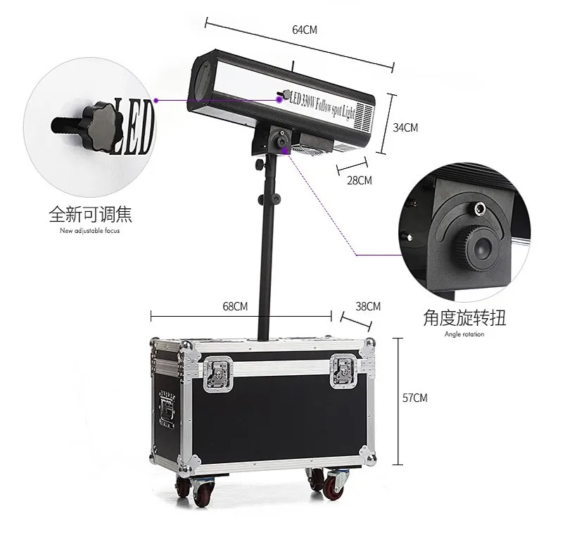 Led tracer 330W high power stage control performance tracer 440W beam pattern wedding tracker