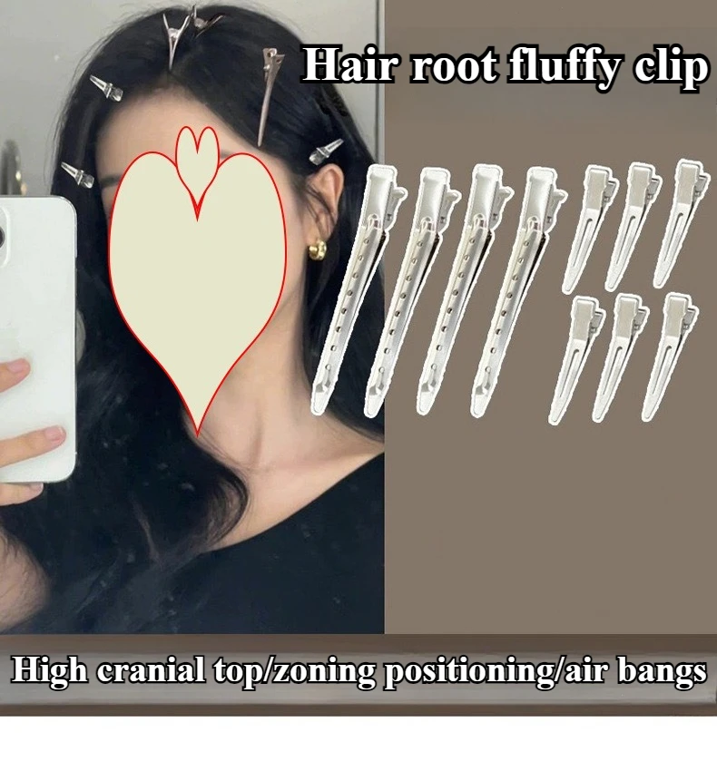 

Пушистая заколка для волос, формирующая боковая челка, заколка для волос без следов, зажим для позиционирования в виде утконоса, аксессуары для волос для женщин