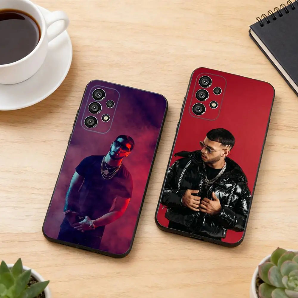 Singer Anuel AA Phone Case Black Silicone Soft For Samsung S25,S24,S21,S22,S23,S30,Ultra,S20,Plus,Fe,Lite
