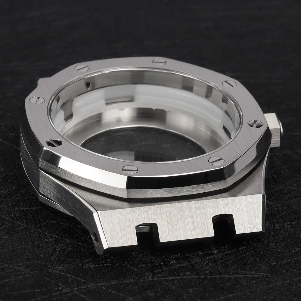 41mm achteckiges Uhrengehäuse, Armbänder, Saphirglas für Royal Oak 31,8mm Zifferblatt NH34 NH35 NH36 NH38 NH70 NH72 4R 7S26 Uhrwerk – Detail 7