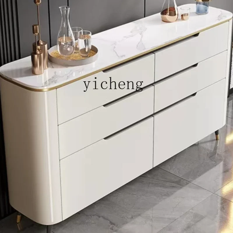 

ZC Paint Surface Entrance Foyer Entrance Cabinet Stone Plate Sideboard Cabinet Simple Home Living Room Curio Cabinet