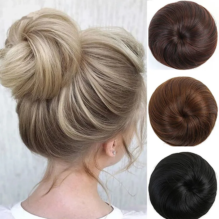 Przyrząd do koka z włosów przedłużenie plaży blond syntetyczne sztuczne bułeczki baletowe włosy dla kobiet dziewcząt Lady Updo Chignon