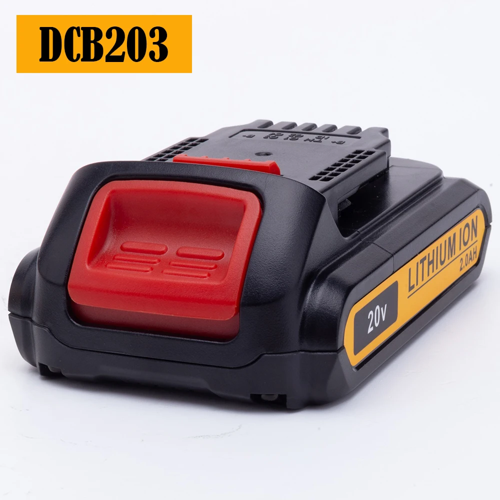 1 stücke dcb203 ersatz für dewalt 2,0 ah 20v max lithium batterie elektro werkzeug batterie