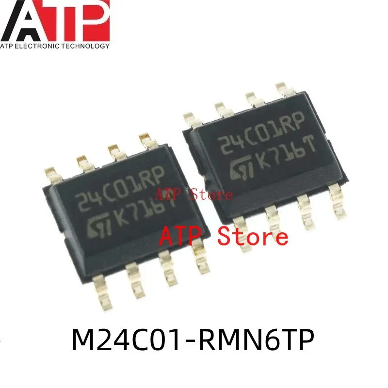 

100PCS/LOT New Original 24C01RP M24C01-RMN6TP 24C01WP M24C01-WMN6TP M24C01 SOP-8 CHIP Memory IC EEPROM 1KBIT I2C 400KHZ 8SOIC
