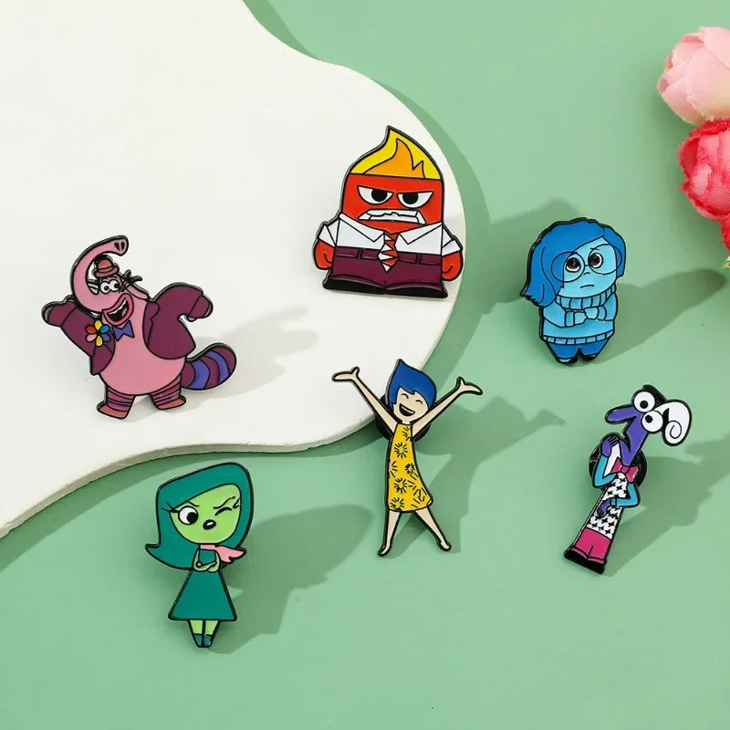 

Disney Anime Inside Out 2 Brooch Cute Denim Jacket Pins Clothes Decoration Boys Punk Shirt Badge Hat Pin for Girl Brooches Gifts